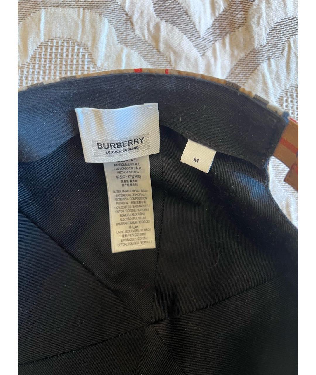 BURBERRY Бежевая хлопковая кепка/бейсболка, фото 6