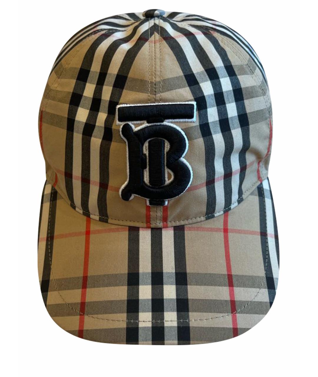 BURBERRY Бежевая хлопковая кепка/бейсболка, фото 1