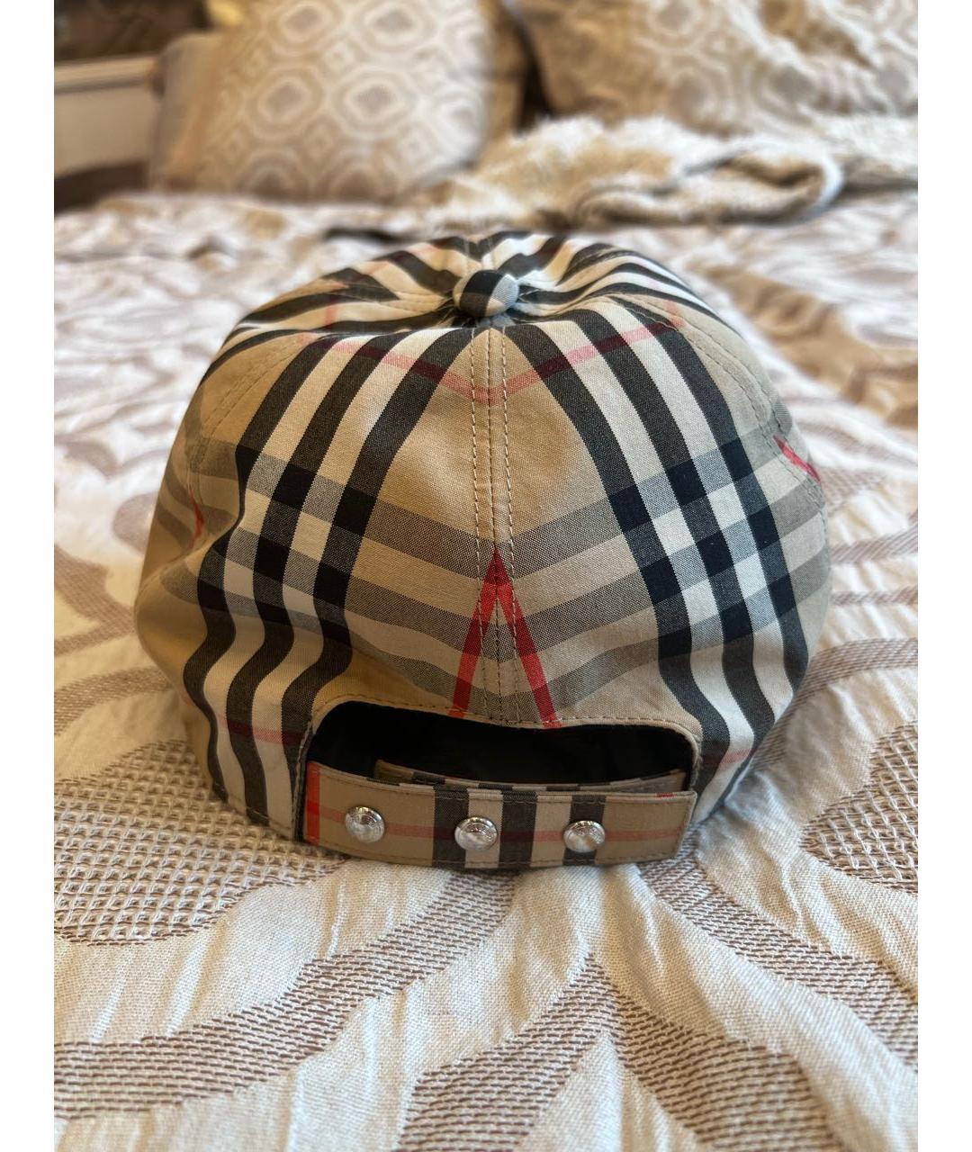 BURBERRY Бежевая хлопковая кепка/бейсболка, фото 5