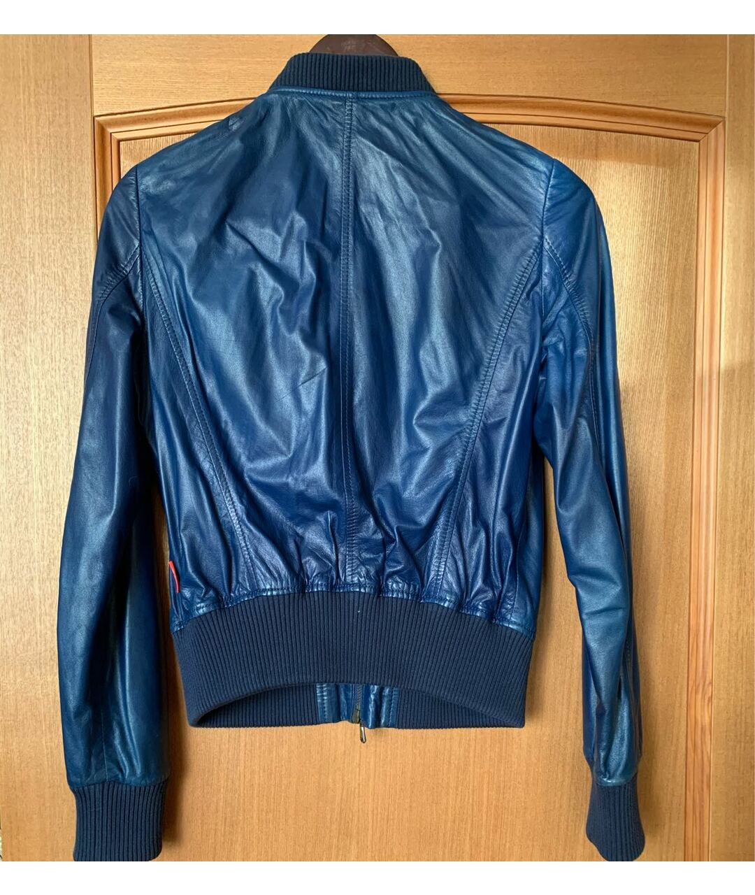 ICEBERG Синяя кожаная куртка, фото 2