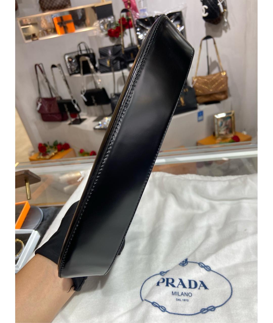 PRADA Черная кожаная сумка через плечо, фото 4
