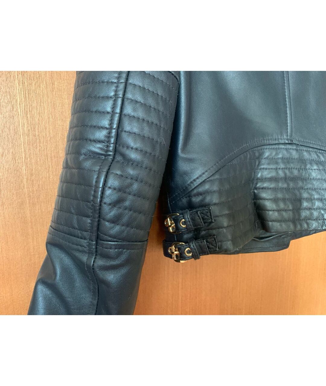 MICHAEL MICHAEL KORS Темно-синяя кожаная куртка, фото 6