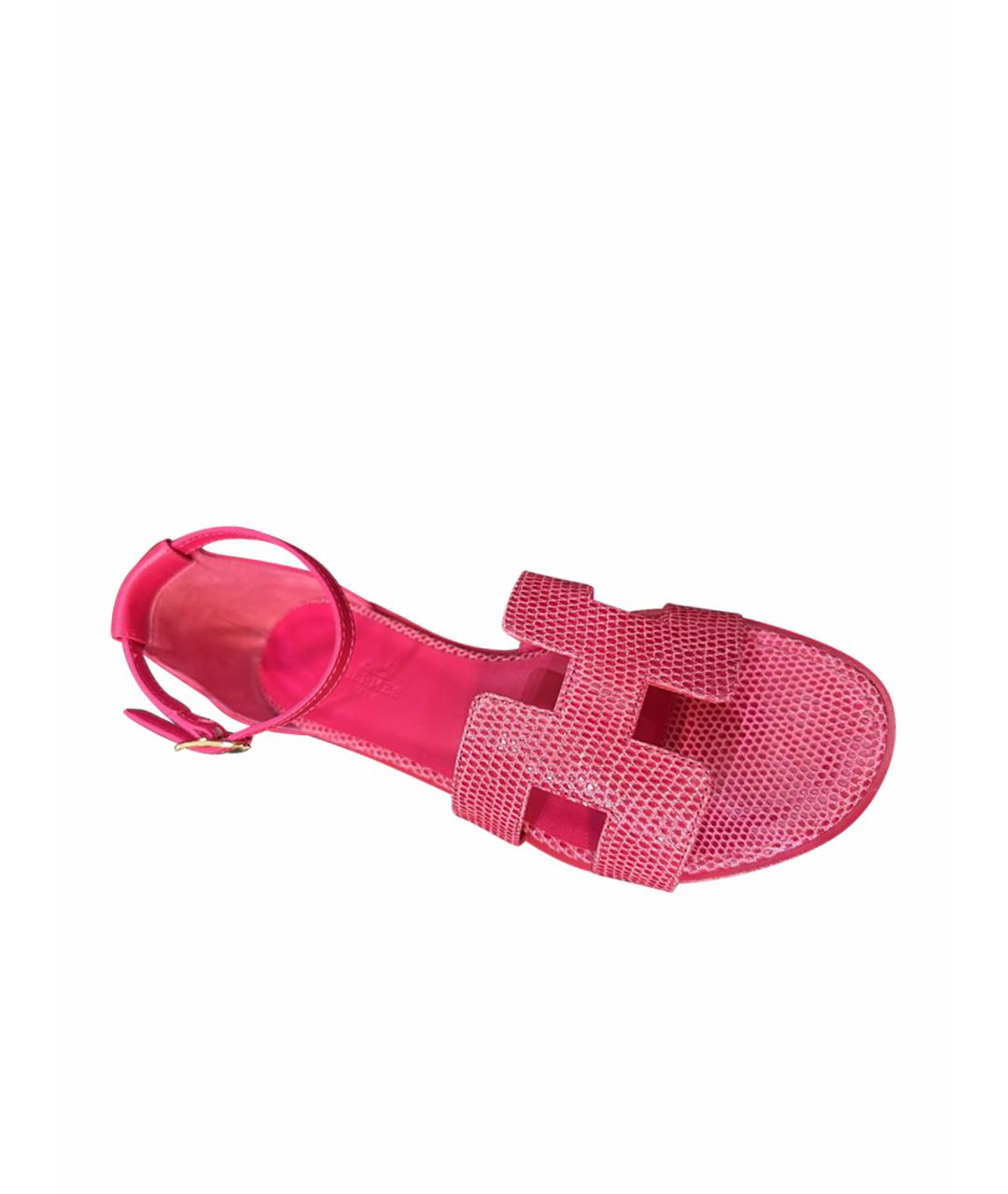 HERMES PRE-OWNED Розовые сандалии из экзотической кожи, фото 1