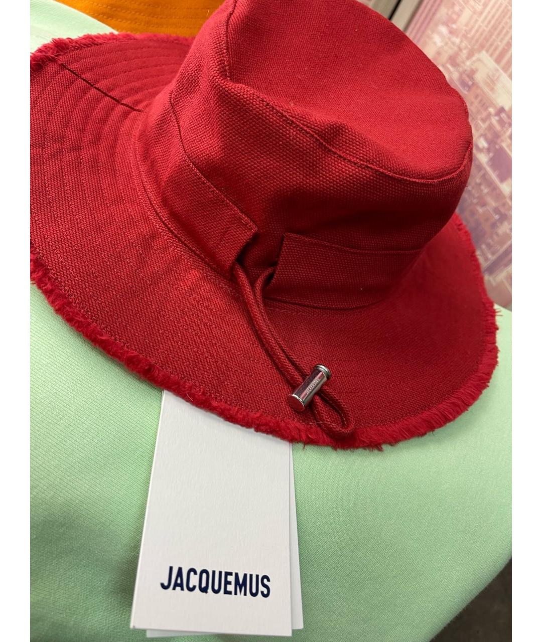 JACQUEMUS Красная хлопковая панама, фото 4