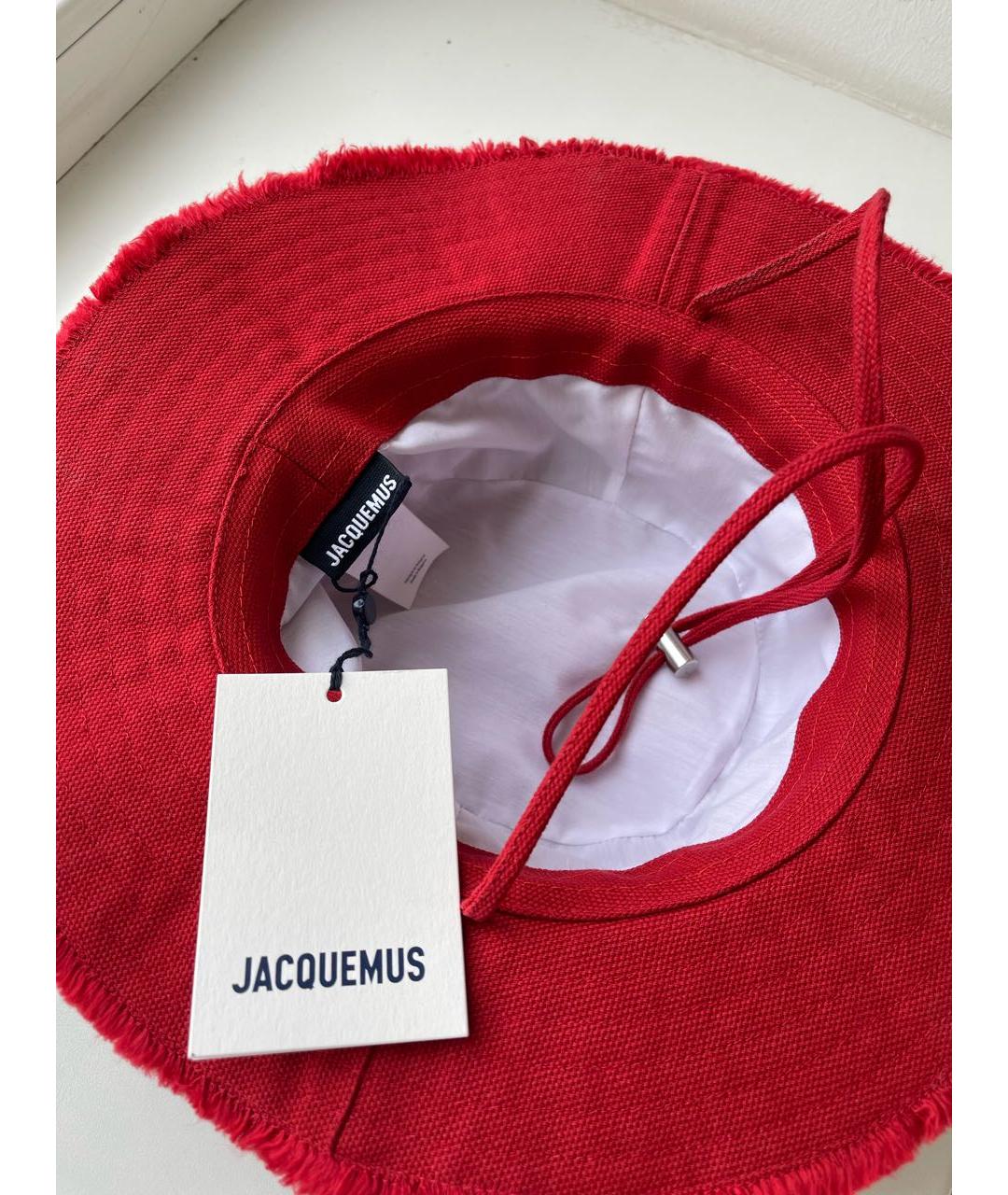 JACQUEMUS Красная хлопковая панама, фото 2