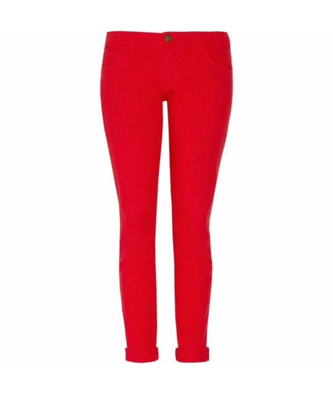 CURRENT/ELLIOTT Красные хлопко-эластановые джинсы слим, фото 1