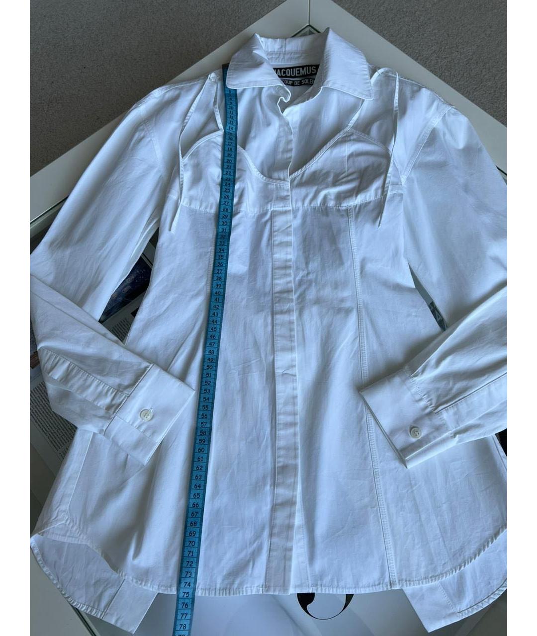 JACQUEMUS Белая хлопковая блузы, фото 3