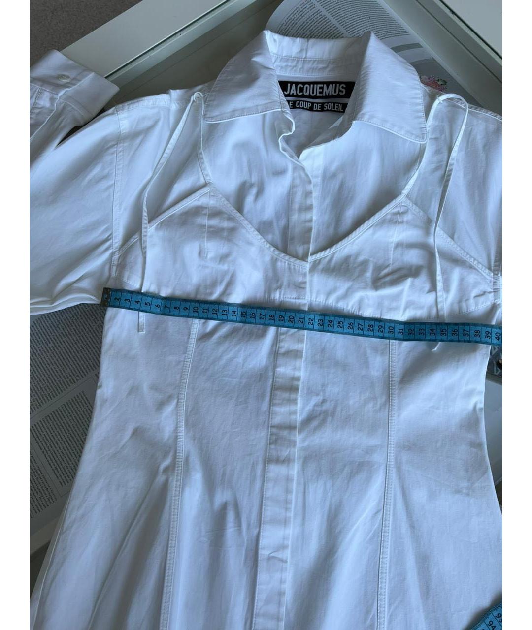 JACQUEMUS Белая хлопковая блузы, фото 4