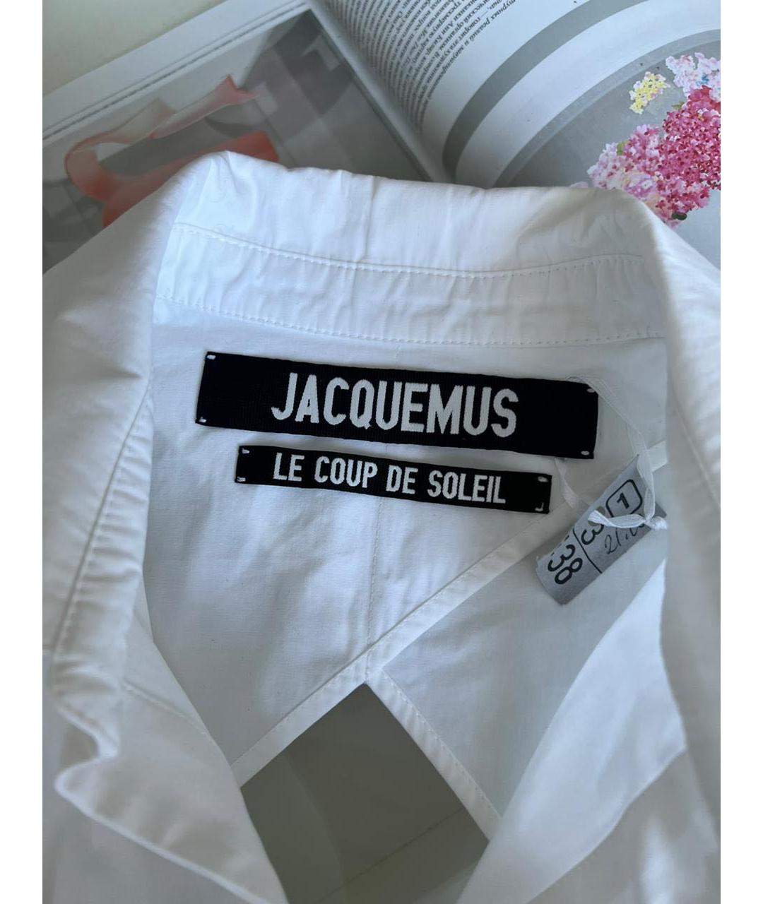 JACQUEMUS Белая хлопковая блузы, фото 6