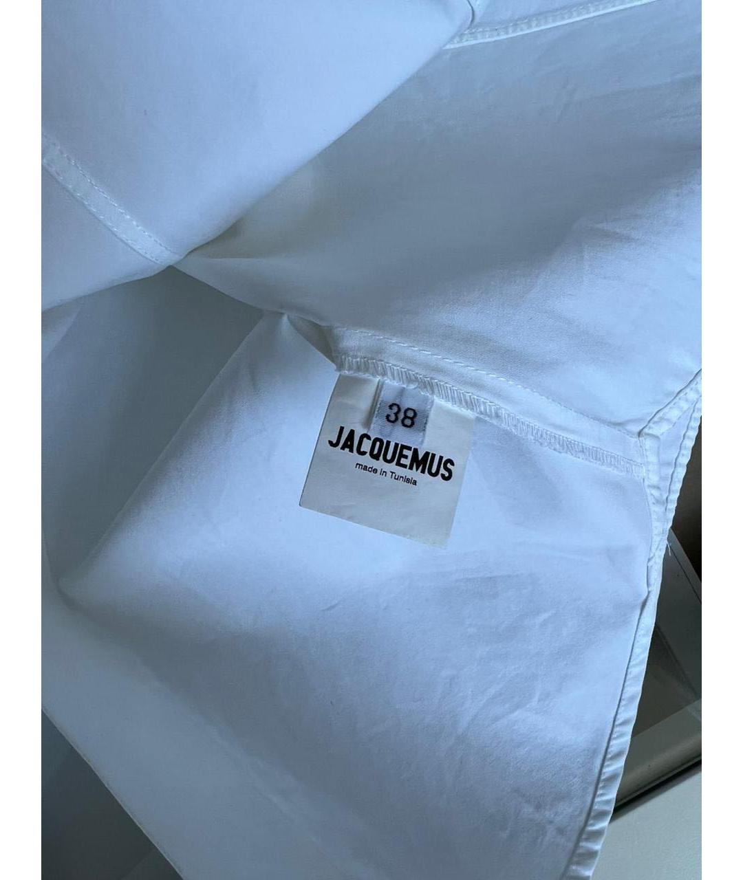JACQUEMUS Белая хлопковая блузы, фото 7
