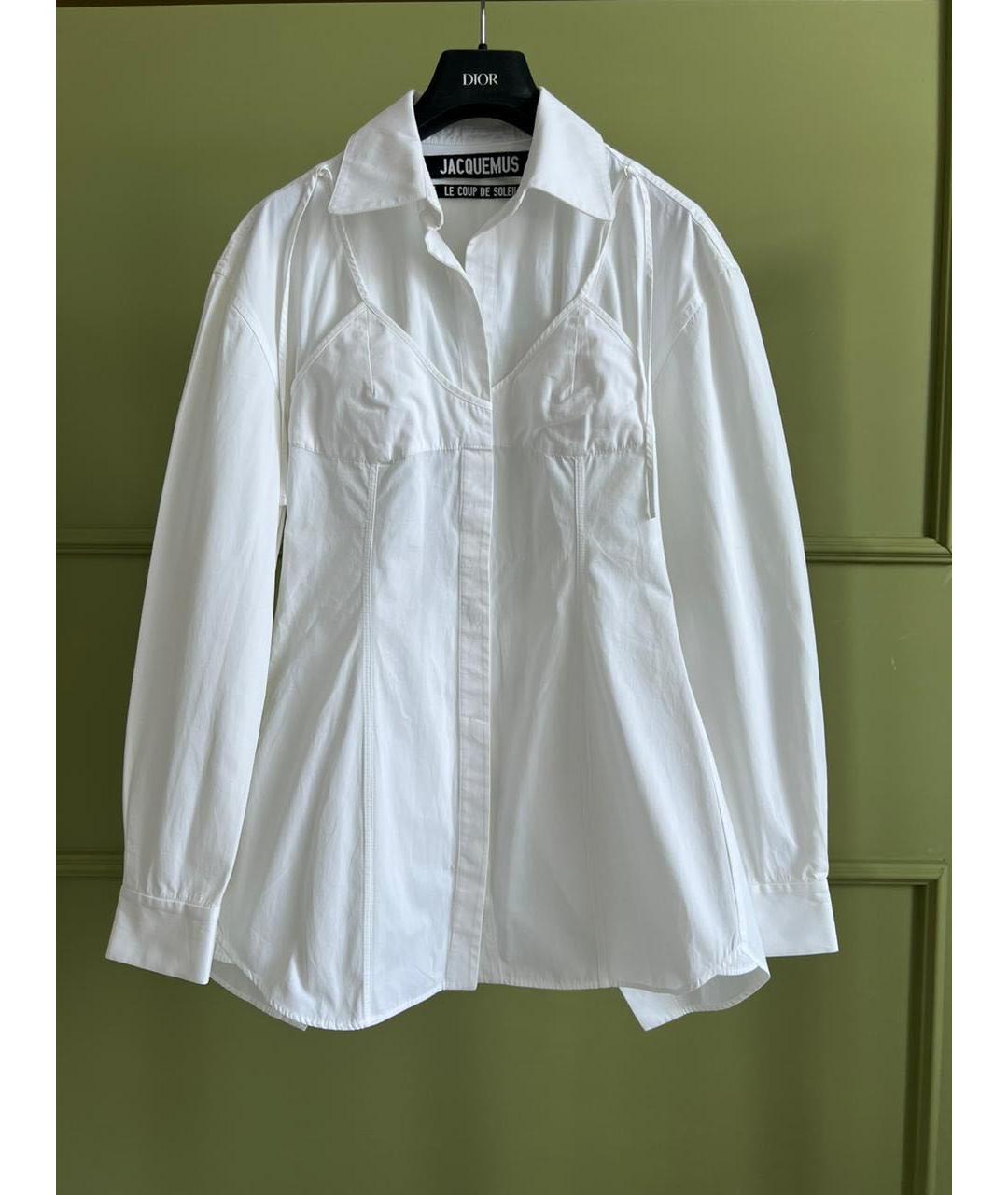 JACQUEMUS Белая хлопковая блузы, фото 9