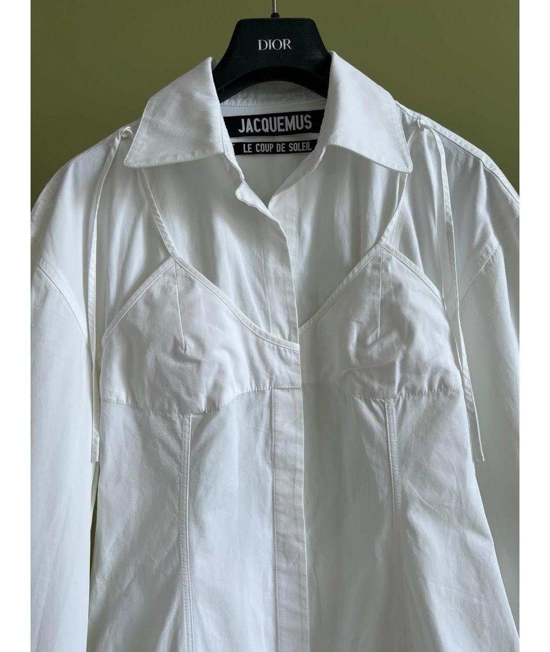JACQUEMUS Белая хлопковая блузы, фото 2