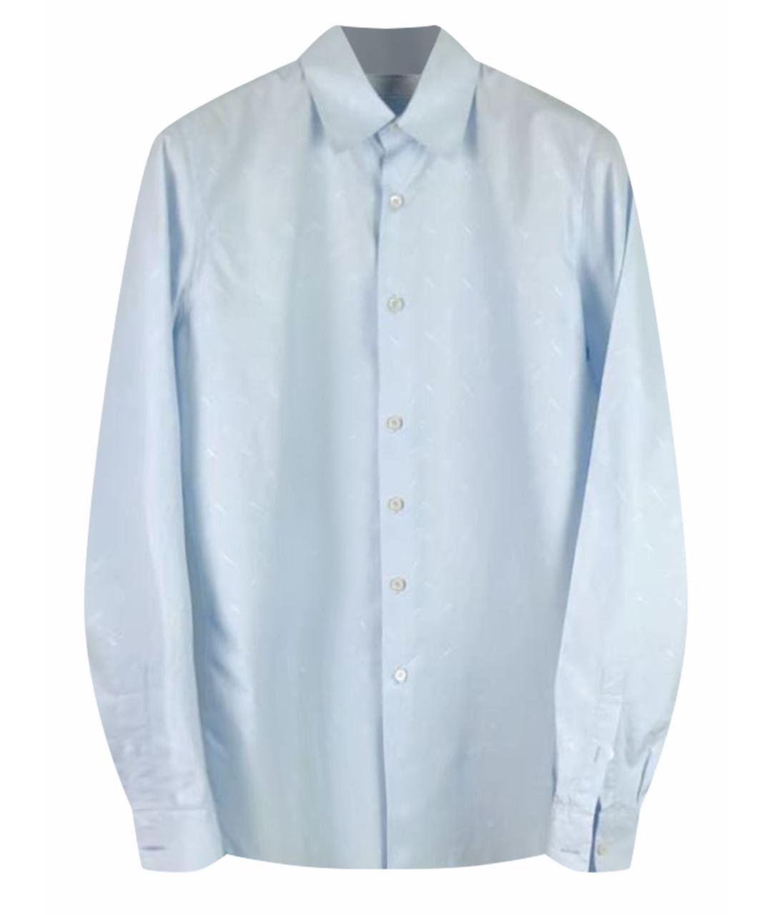 PRADA Голубая хлопковая классическая рубашка, фото 1
