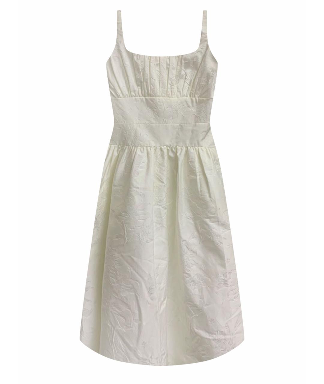 MONIQUE LHUILLIER Белое полиэстеровое вечернее платье, фото 1
