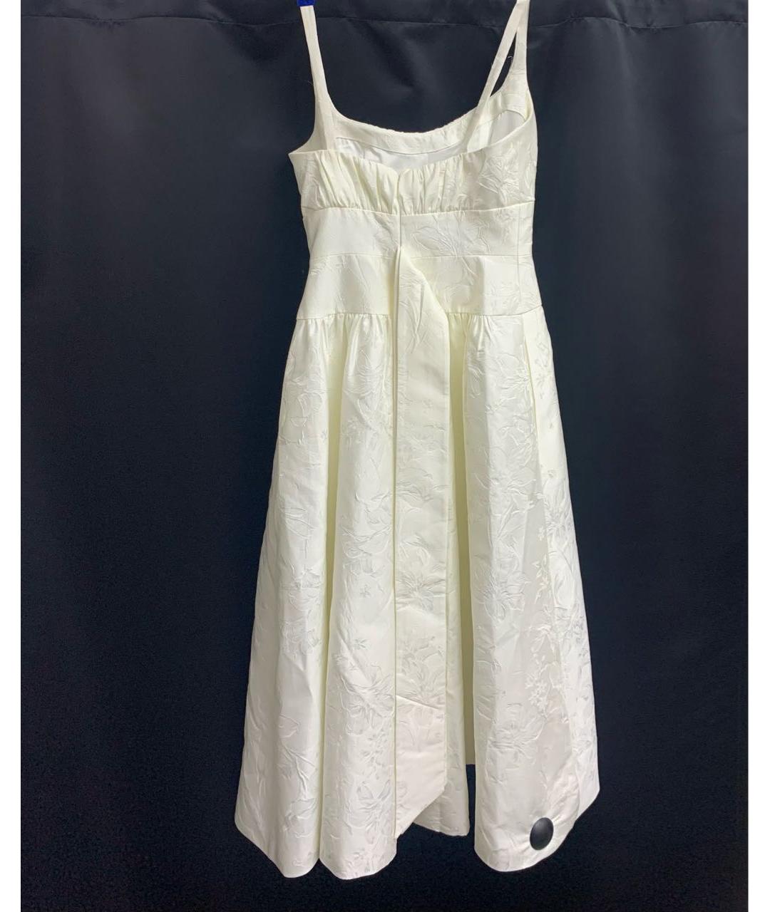 MONIQUE LHUILLIER Белое полиэстеровое вечернее платье, фото 2