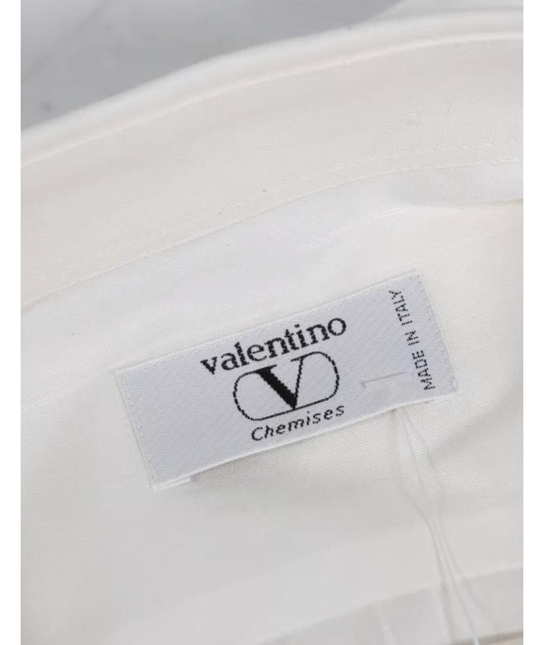 VALENTINO Белая хлопковая классическая рубашка, фото 5
