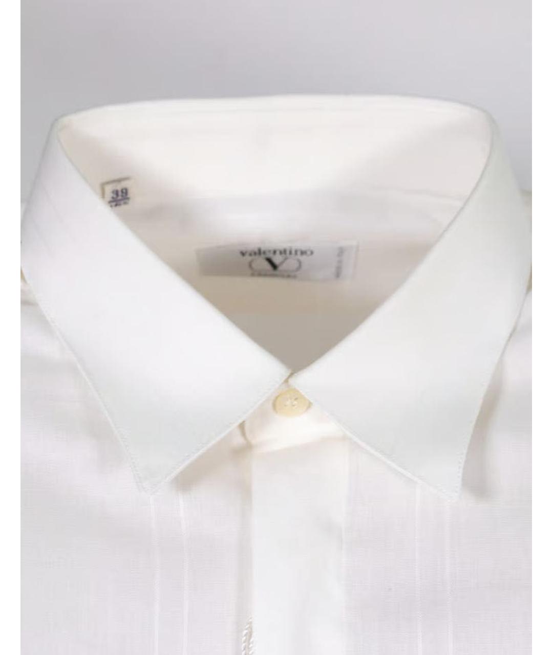 VALENTINO Белая хлопковая классическая рубашка, фото 4
