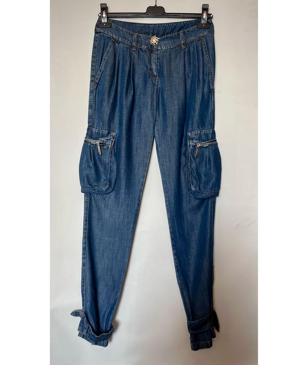 BLUGIRL Синие хлопко-лиоцелловые прямые джинсы, фото 6