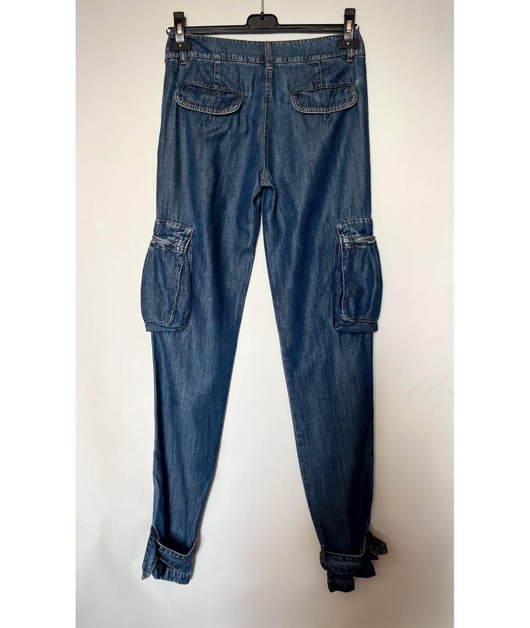 BLUGIRL Синие хлопко-лиоцелловые прямые джинсы, фото 2