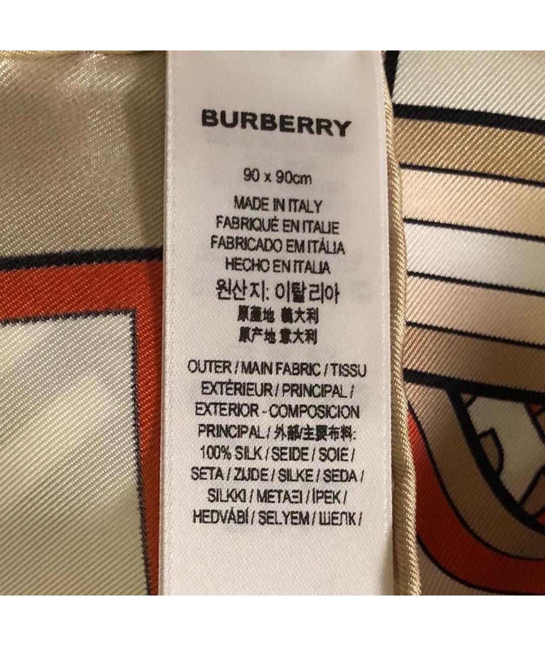 BURBERRY Мульти шелковый платок, фото 4