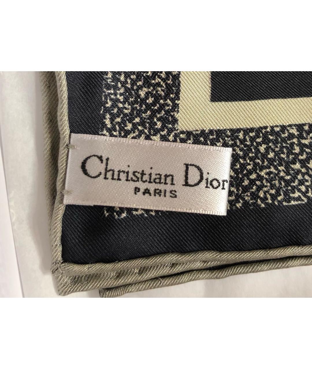 CHRISTIAN DIOR Бордовый шелковый платок, фото 4
