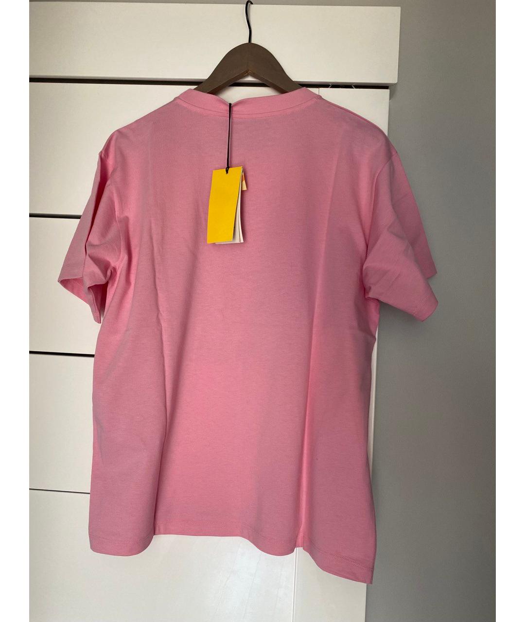GUCCI Розовая хлопковая футболка, фото 3