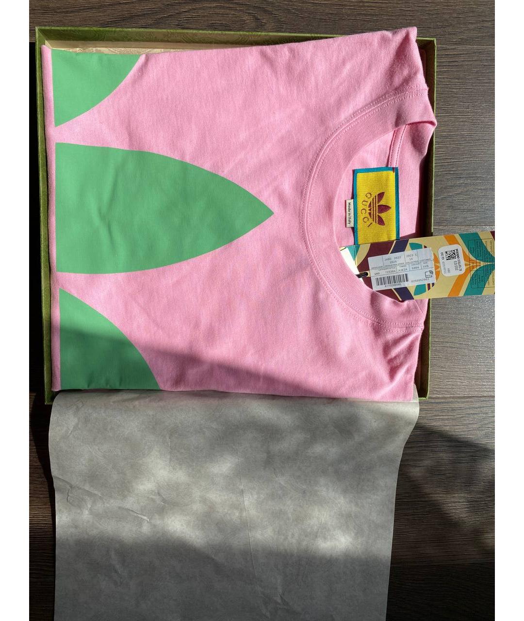 GUCCI Розовая хлопковая футболка, фото 6