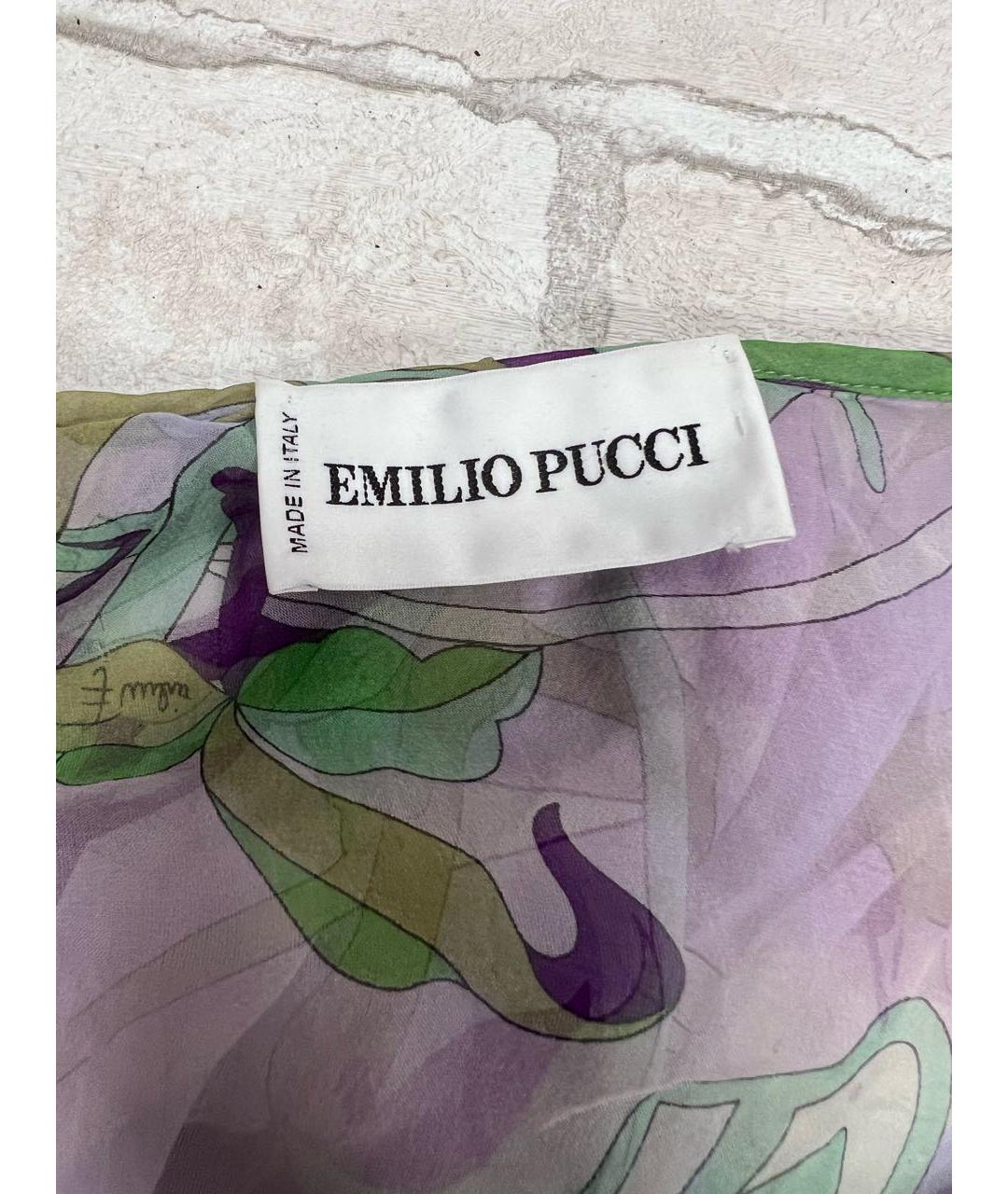 EMILIO PUCCI Фиолетовая шелковая туника, фото 3