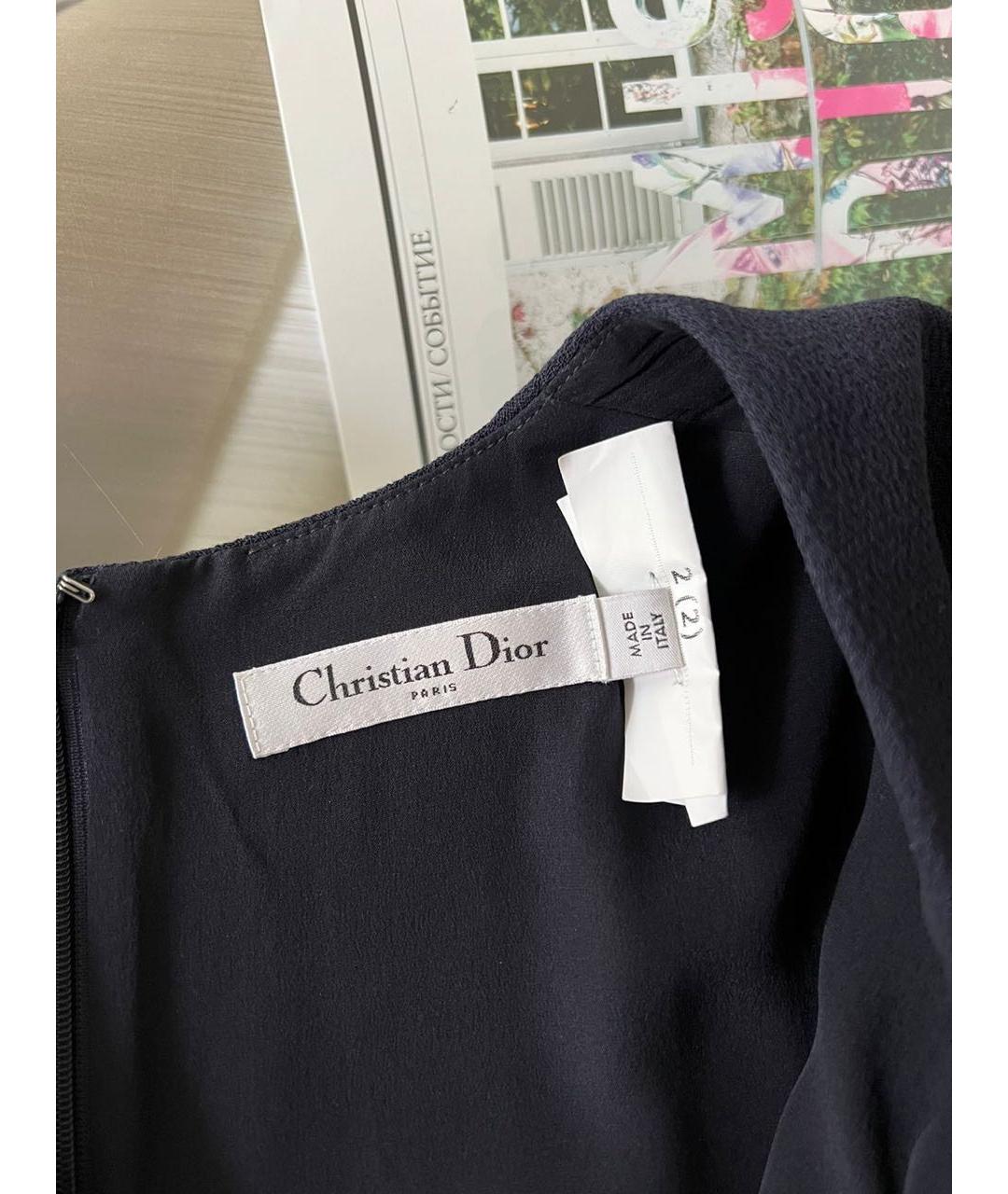 CHRISTIAN DIOR Темно-синее повседневное платье, фото 5