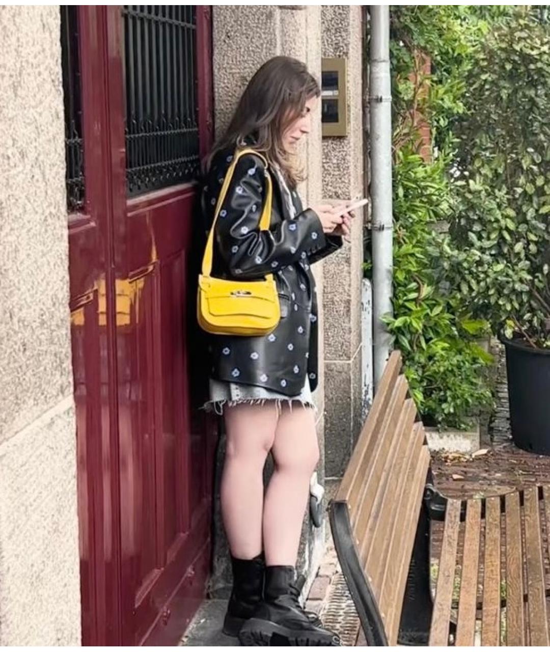 HERMES Оранжевая кожаная сумка через плечо, фото 5