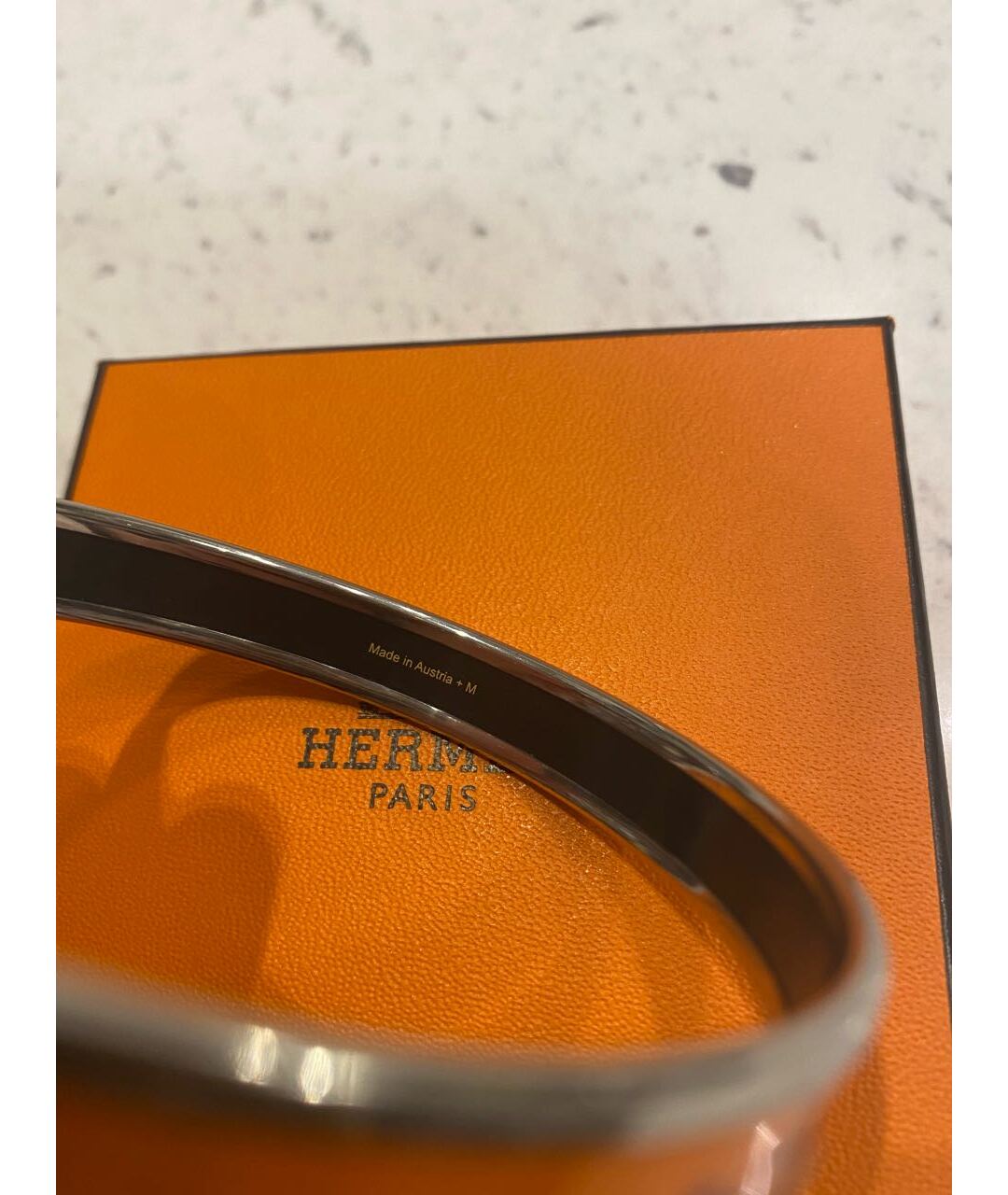 HERMES PRE-OWNED Оранжевый металлический браслет, фото 3