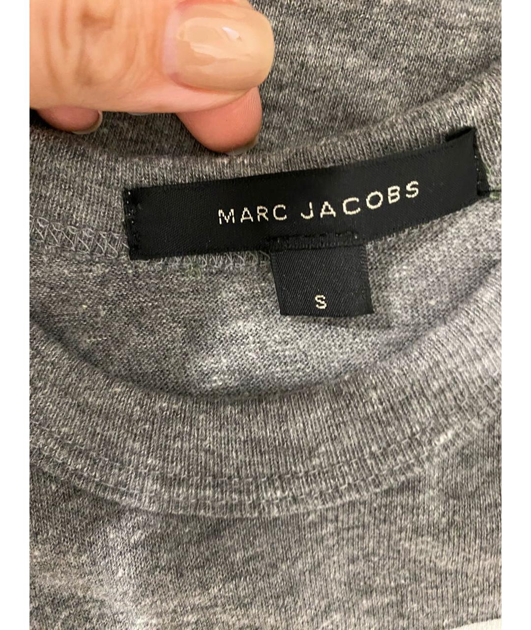 MARC JACOBS Серая хлопковая футболка, фото 2