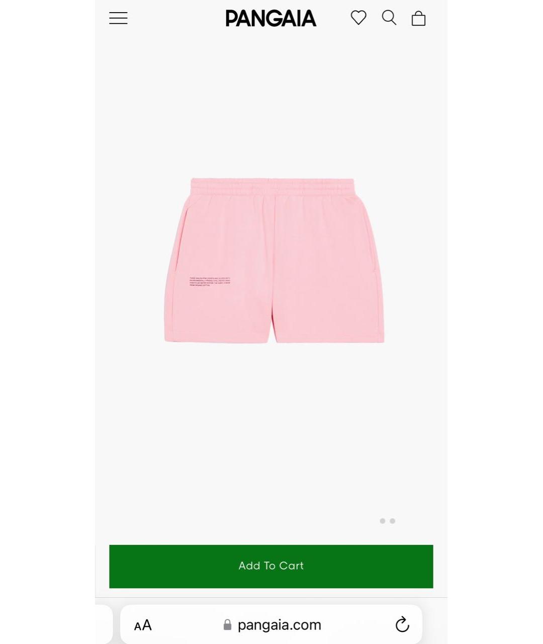 THE PANGAIA Розовые хлопковые шорты, фото 8