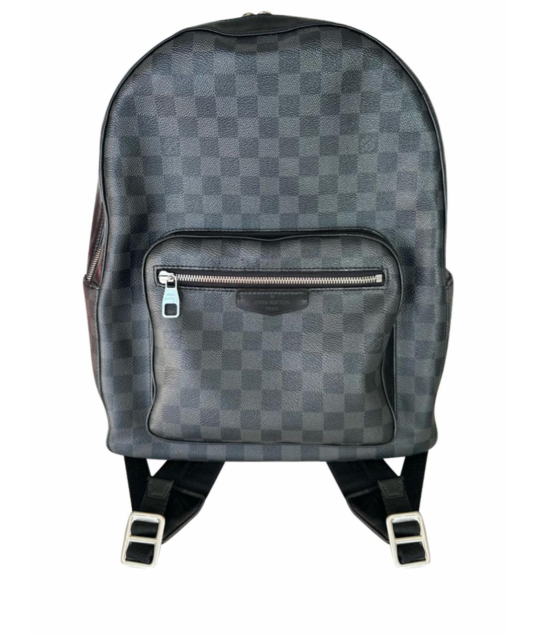 LOUIS VUITTON Антрацитовый кожаный рюкзак, фото 1