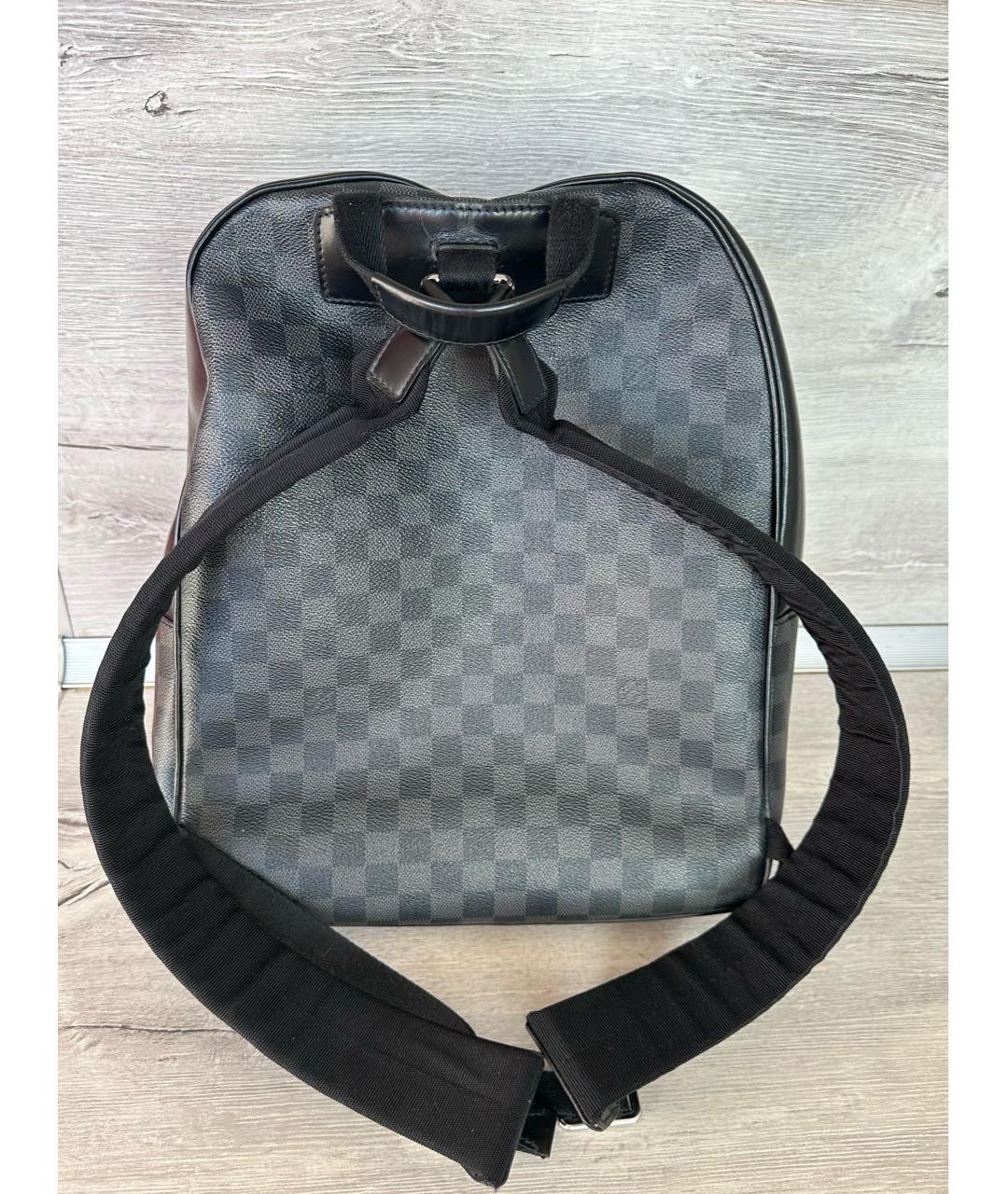 LOUIS VUITTON Антрацитовый кожаный рюкзак, фото 3