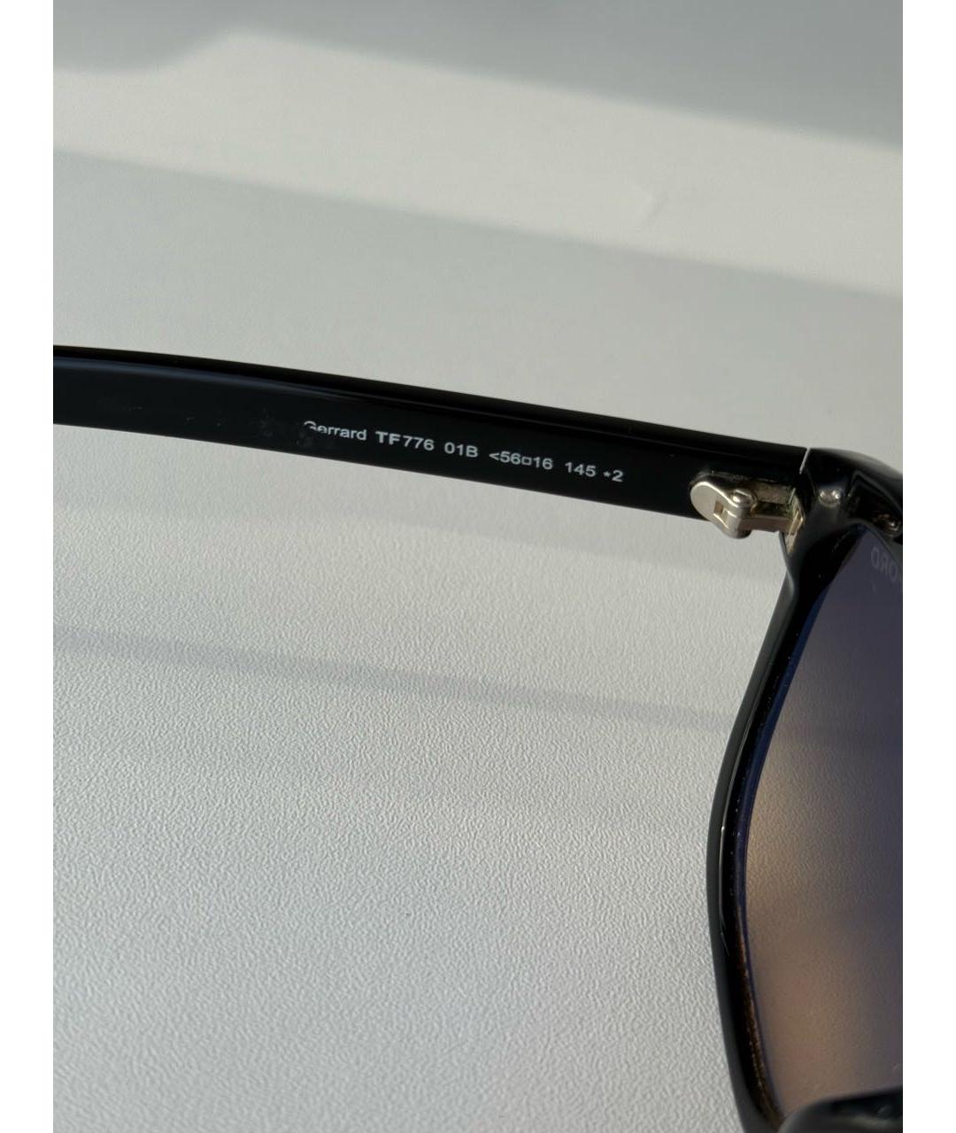 TOM FORD Черные пластиковые солнцезащитные очки, фото 5