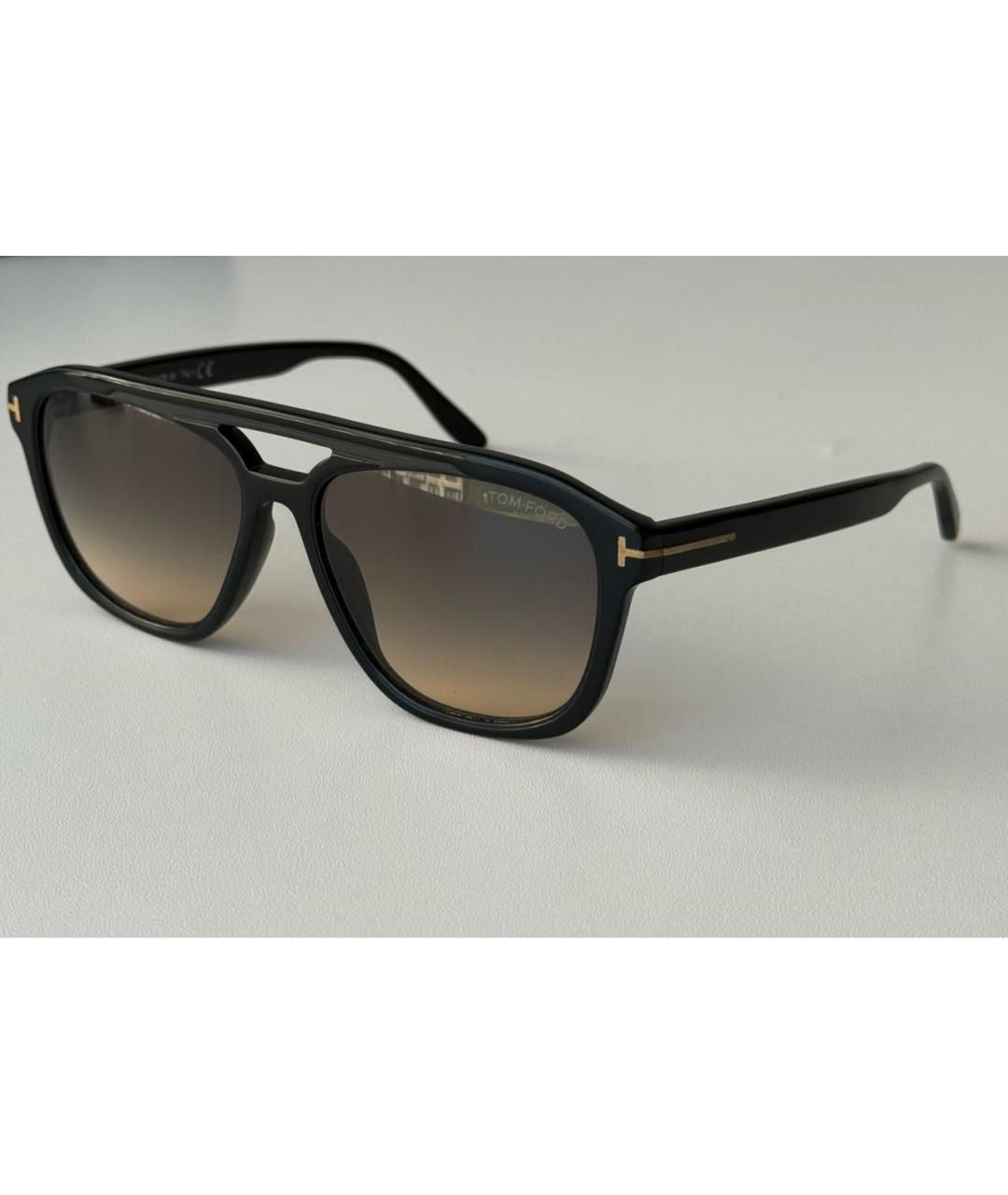 TOM FORD Черные пластиковые солнцезащитные очки, фото 2