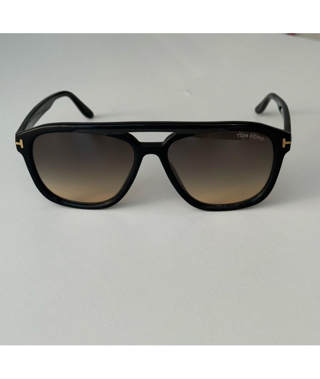TOM FORD Черные пластиковые солнцезащитные очки, фото 4