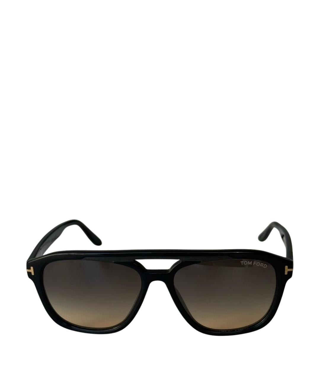 TOM FORD Черные пластиковые солнцезащитные очки, фото 1