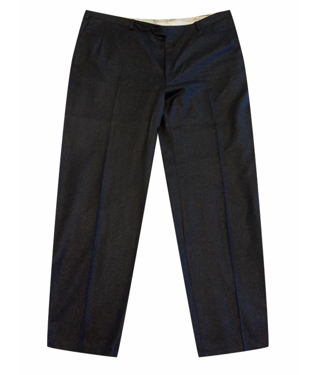 BRIONI Черные шерстяные классические брюки, фото 1
