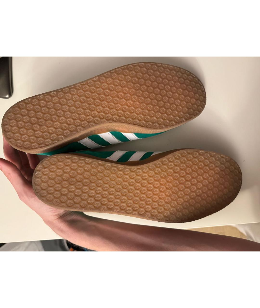 ADIDAS Зеленые замшевые кроссовки, фото 5