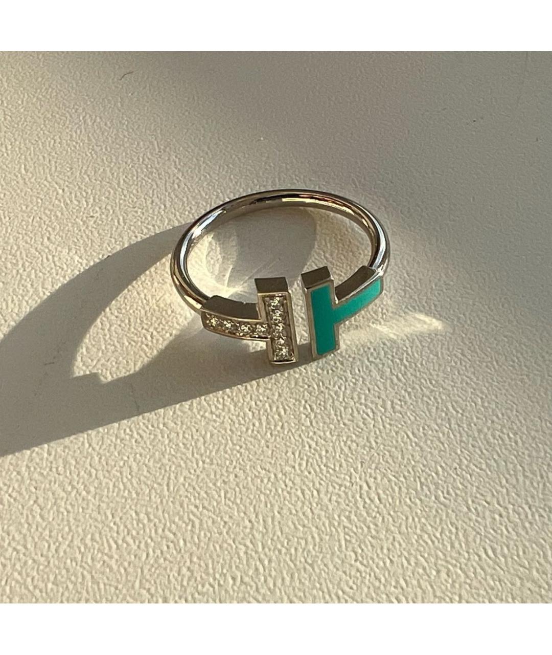 TIFFANY&CO Бирюзовое кольцо из белого золота, фото 8