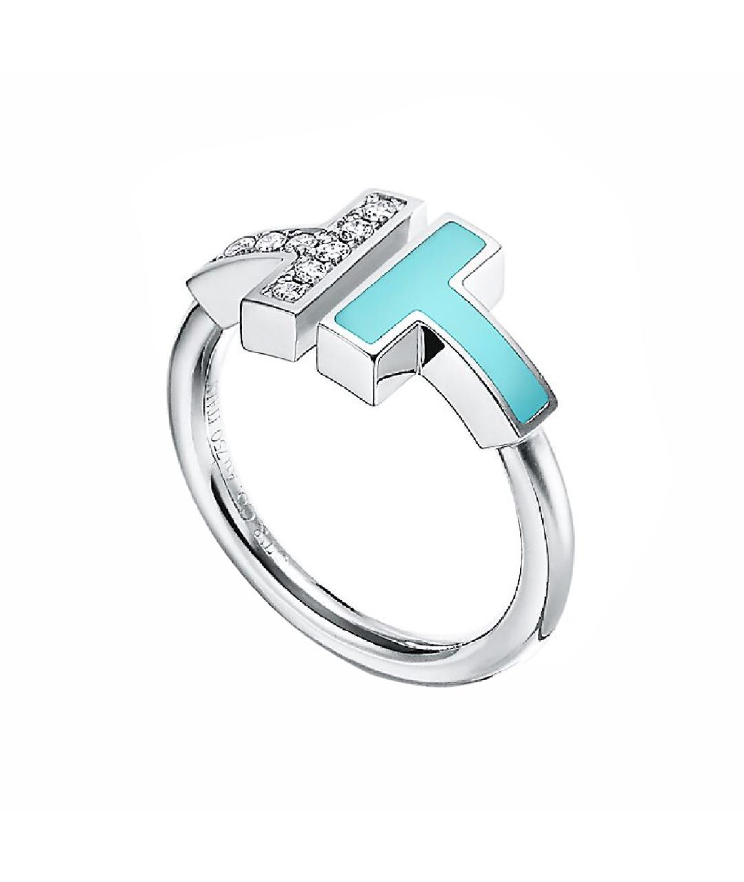 TIFFANY&CO Бирюзовое кольцо из белого золота, фото 1