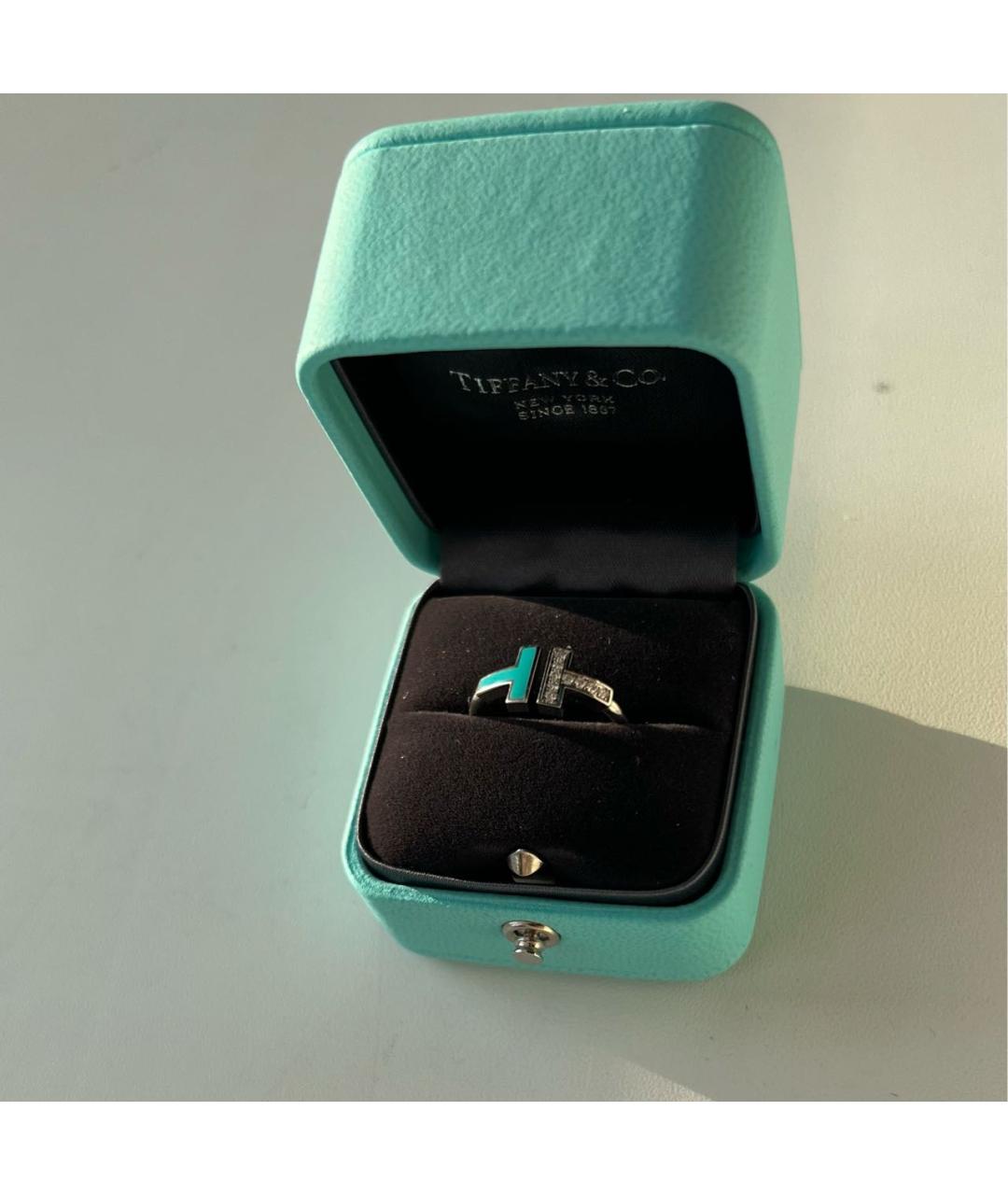 TIFFANY&CO Бирюзовое кольцо из белого золота, фото 4