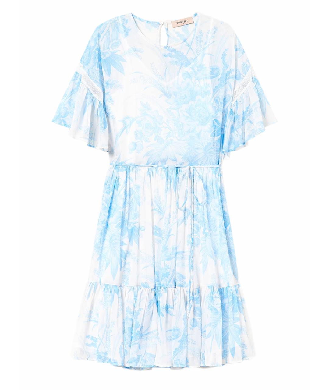 TWIN-SET Голубое полиэстеровое повседневное платье, фото 1