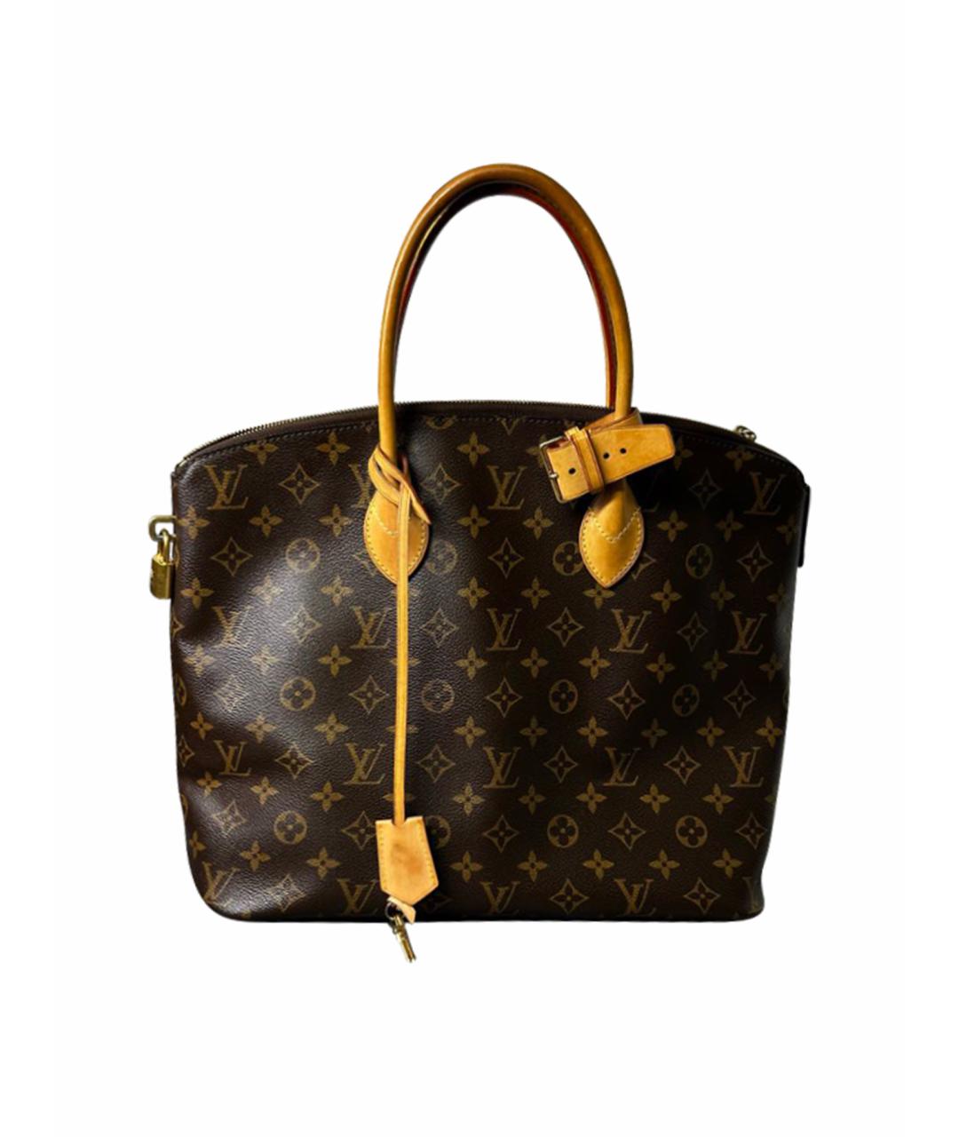 LOUIS VUITTON Коричневая кожаная сумка с короткими ручками, фото 1