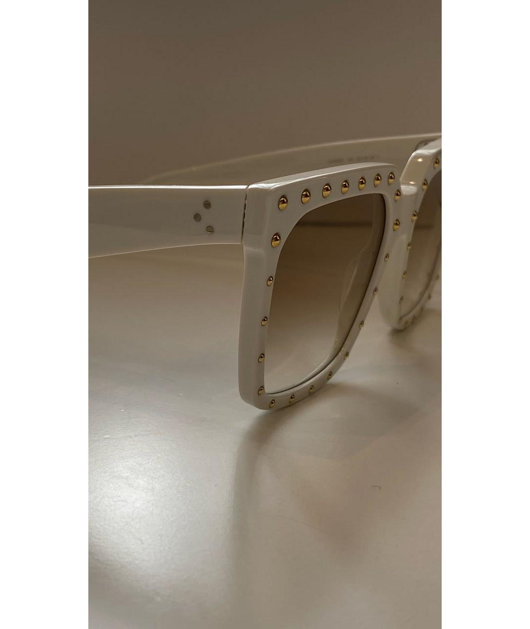 CELINE PRE-OWNED Белые пластиковые солнцезащитные очки, фото 3