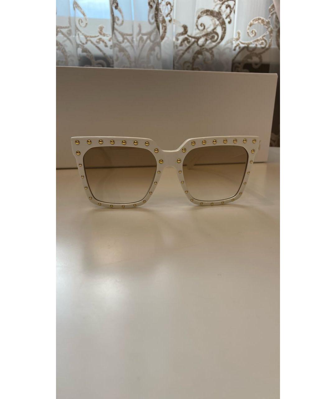 CELINE PRE-OWNED Белые пластиковые солнцезащитные очки, фото 8