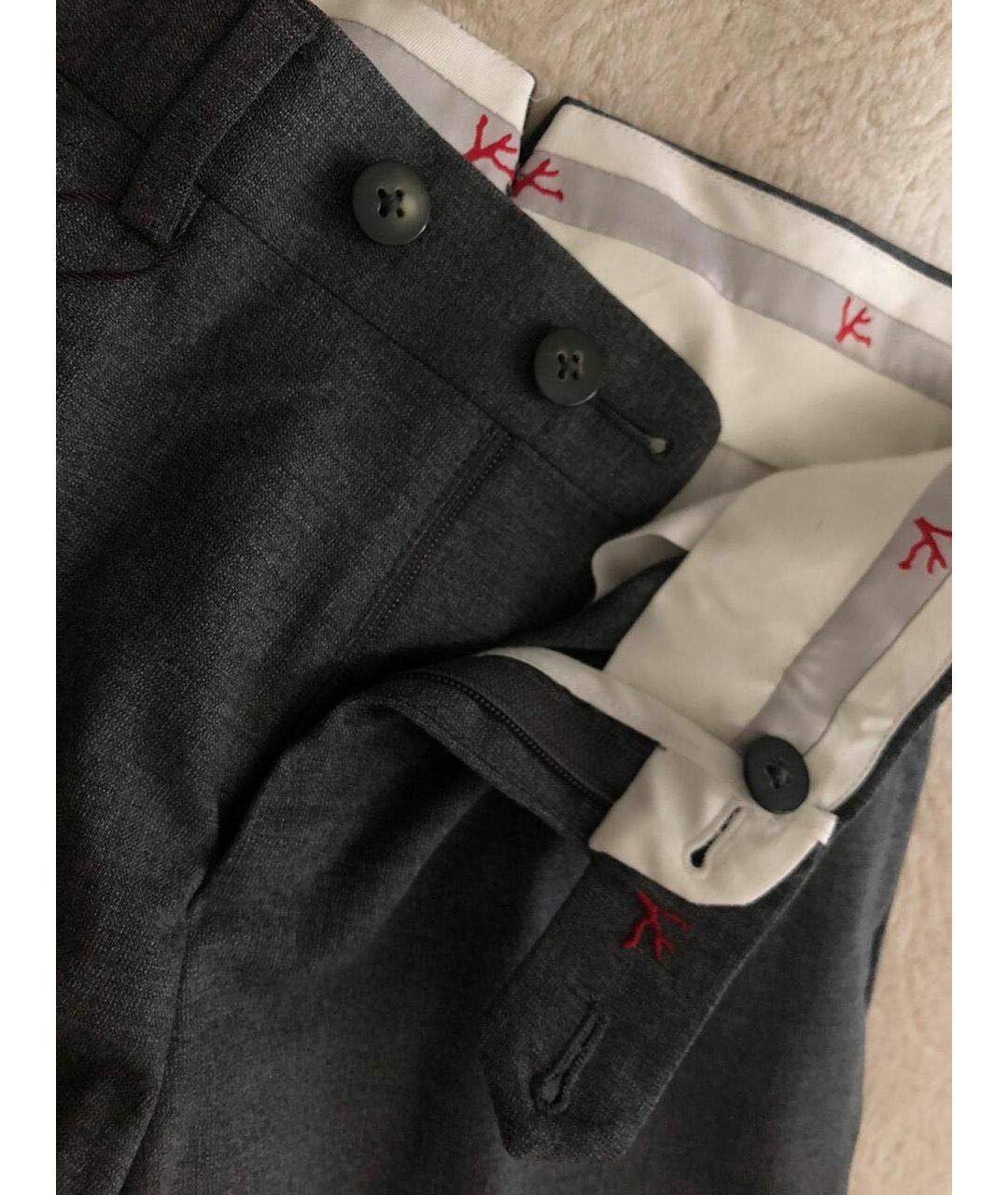 ISAIA Антрацитовые шерстяные брюки и шорты, фото 3