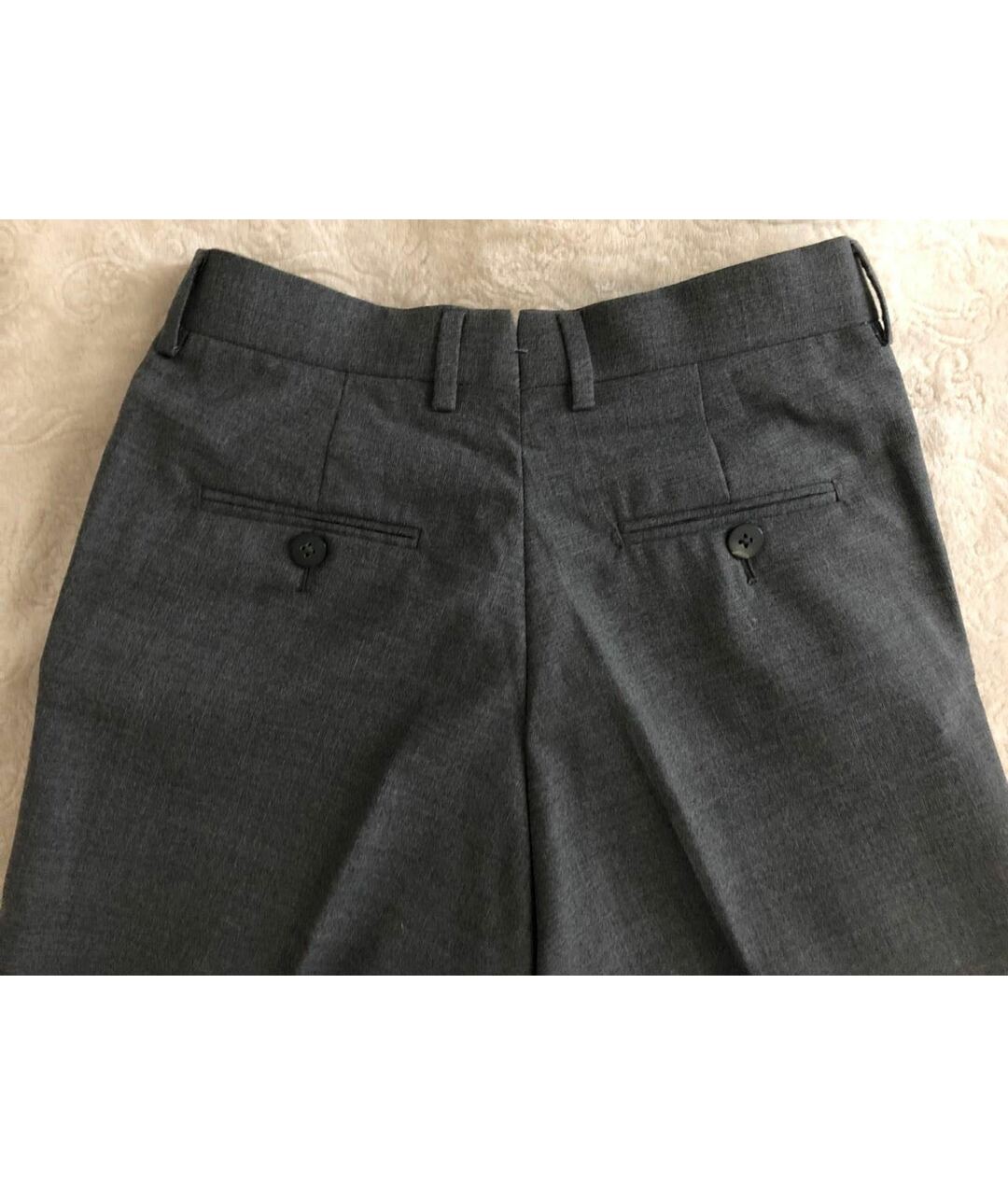 ISAIA Антрацитовые шерстяные брюки и шорты, фото 2